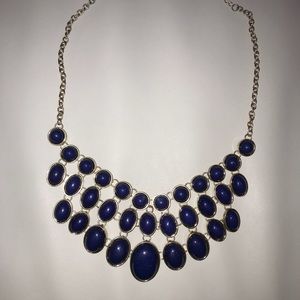 Navy Blue Statement Necklace